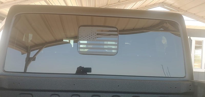 xinghe for Toyota Tacoma 2024 2025 2026 Rear Middle Window American Flag Decal, Matte Black USA Flag Vinyl Sticker for Tacoma Truck Back Sliding Window, Patriotic Decal for Tacoma Accessories - Image 5